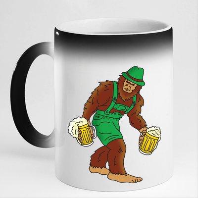 Bigfoot in Lederhosen Oktoberfest Beer 11oz Black Color Changing Mug