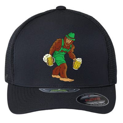Bigfoot in Lederhosen Oktoberfest Beer Flexfit Unipanel Trucker Cap