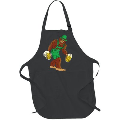 Bigfoot in Lederhosen Oktoberfest Beer Full-Length Apron With Pockets