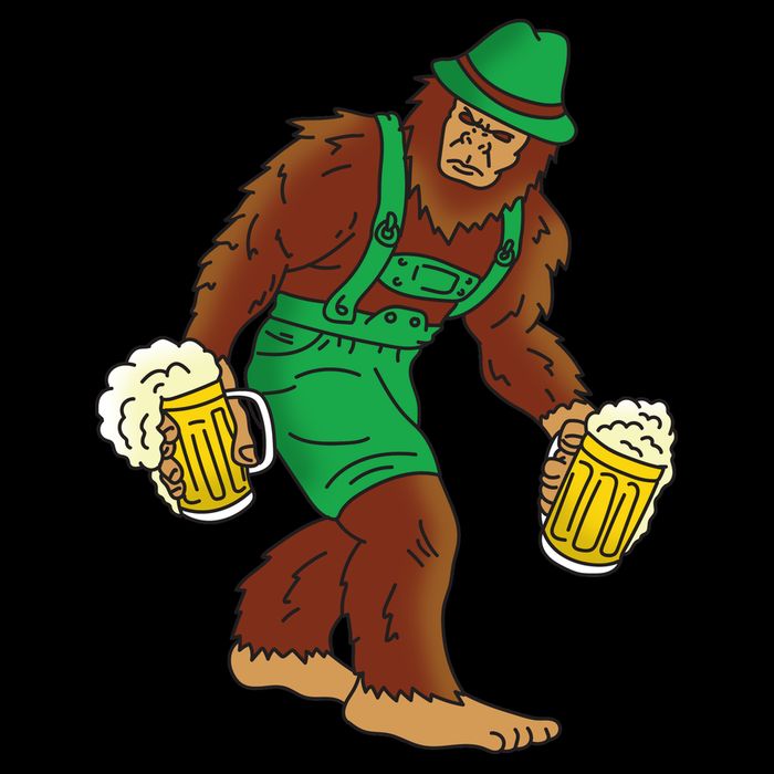 Bigfoot in Lederhosen Oktoberfest Beer Apron