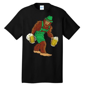 Bigfoot in Lederhosen Oktoberfest Beer Tall T-Shirt