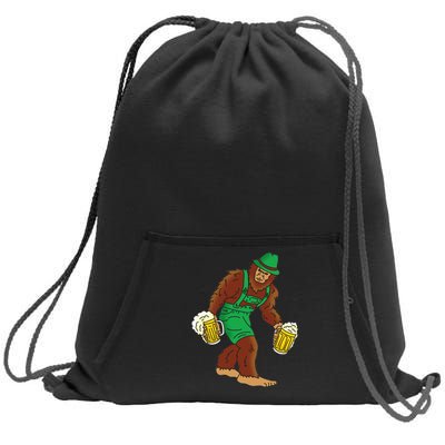 Bigfoot in Lederhosen Oktoberfest Beer Sweatshirt Cinch Pack Bag