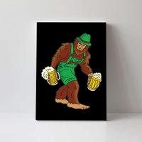 Bigfoot in Lederhosen Oktoberfest Beer Canvas