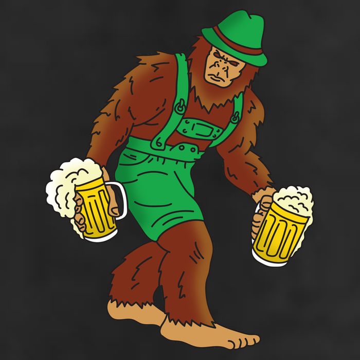 Bigfoot in Lederhosen Oktoberfest Beer Adult Drive Performance Visor
