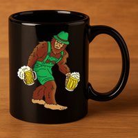 Bigfoot in Lederhosen Oktoberfest Beer 11oz C Handle Ceramic Mug