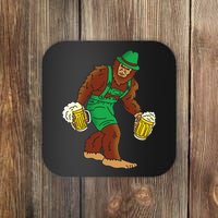 Bigfoot in Lederhosen Oktoberfest Beer Coaster