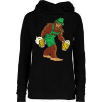 Bigfoot in Lederhosen Oktoberfest Beer Womens Funnel Neck Pullover Hood