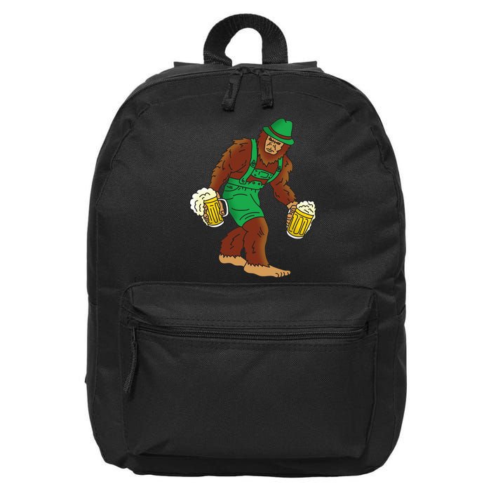 Bigfoot in Lederhosen Oktoberfest Beer 16 in Basic Backpack