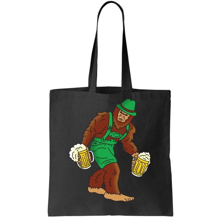 Bigfoot in Lederhosen Oktoberfest Beer Tote Bag