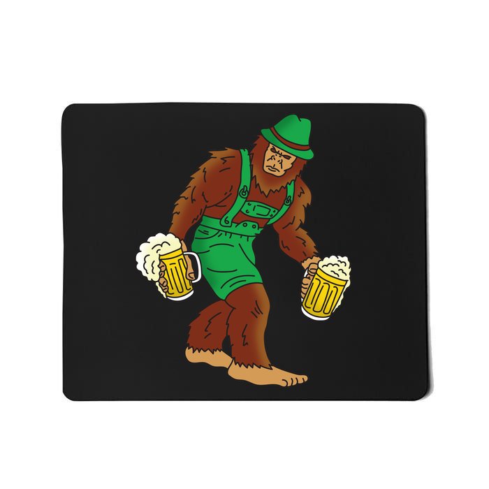 Bigfoot in Lederhosen Oktoberfest Beer Mousepad