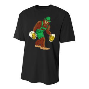 Bigfoot in Lederhosen Oktoberfest Beer Youth Performance Sprint T-Shirt