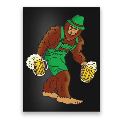 Bigfoot in Lederhosen Oktoberfest Beer Poster