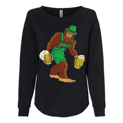 Bigfoot in Lederhosen Oktoberfest Beer Womens California Wash Sweatshirt