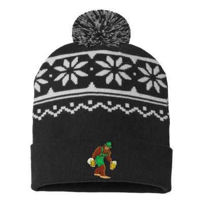 Bigfoot in Lederhosen Oktoberfest Beer USA-Made Snowflake Beanie