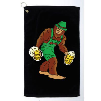 Bigfoot in Lederhosen Oktoberfest Beer Golf Towel