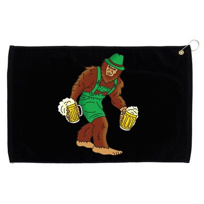 Bigfoot in Lederhosen Oktoberfest Beer Grommeted Golf Towel