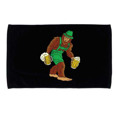 Bigfoot in Lederhosen Oktoberfest Beer Microfiber Hand Towel