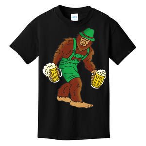 Bigfoot in Lederhosen Oktoberfest Beer Kids T-Shirt