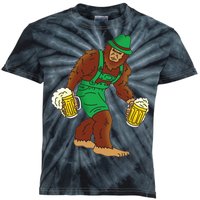 Bigfoot in Lederhosen Oktoberfest Beer Kids Tie-Dye T-Shirt