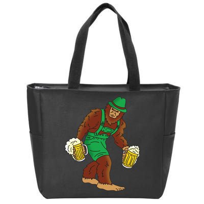 Bigfoot in Lederhosen Oktoberfest Beer Zip Tote Bag