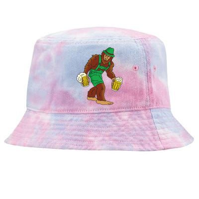 Bigfoot in Lederhosen Oktoberfest Beer Tie-Dyed Bucket Hat