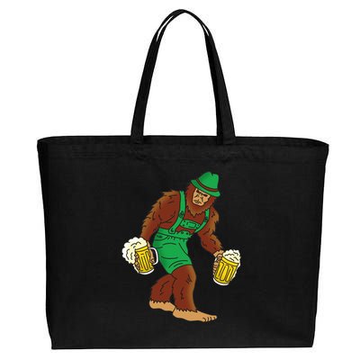 Bigfoot in Lederhosen Oktoberfest Beer Cotton Canvas Jumbo Tote