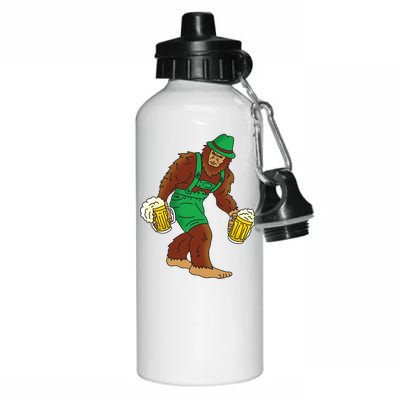 Bigfoot in Lederhosen Oktoberfest Beer Aluminum Water Bottle