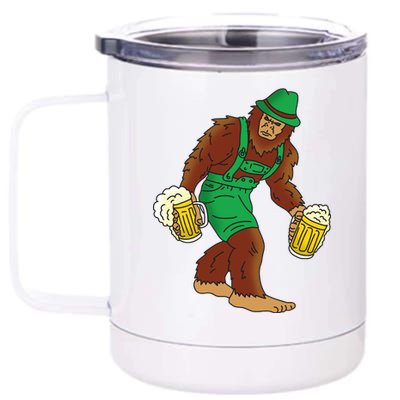 Bigfoot in Lederhosen Oktoberfest Beer 12 oz Stainless Steel Tumbler Cup