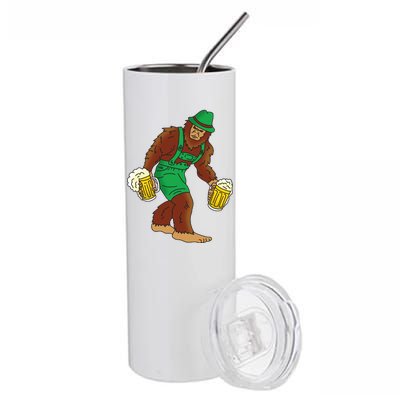 Bigfoot in Lederhosen Oktoberfest Beer Stainless Steel Tumbler