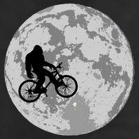 Bigfoot In The Moon Sasquatch Garment-Dyed Fleece Hoodie