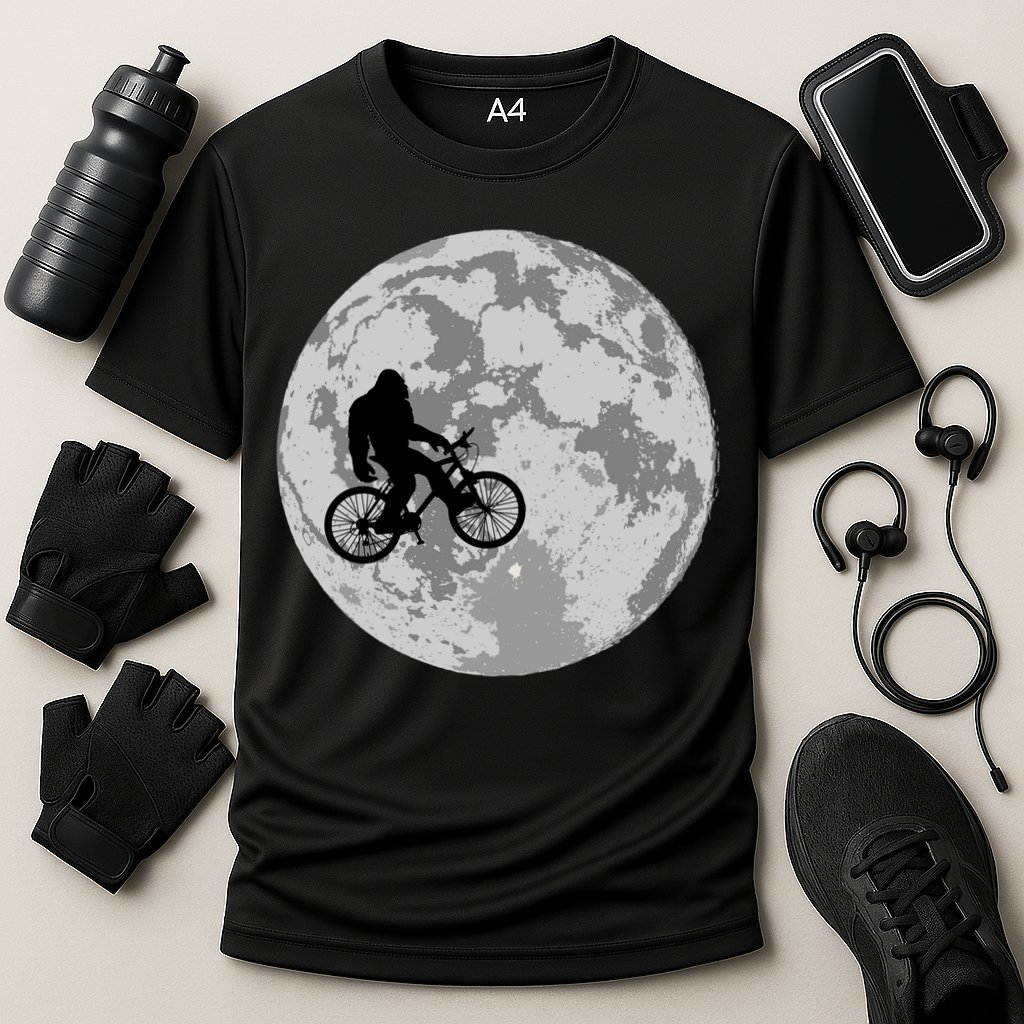 Bigfoot In The Moon Sasquatch Performance Shirt