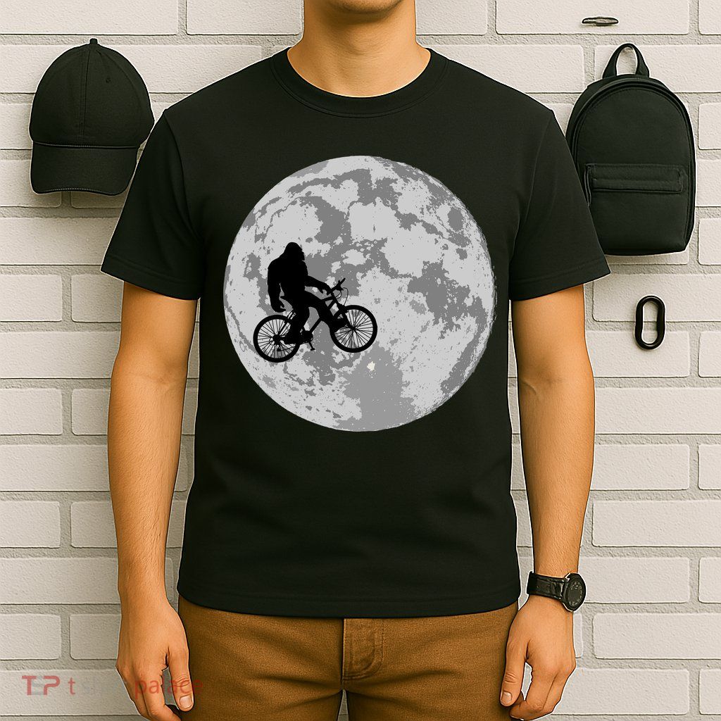 Bigfoot In The Moon Sasquatch T-Shirt