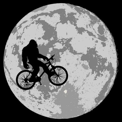 Bigfoot In The Moon Sasquatch T-Shirt