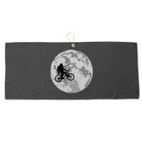 Bigfoot In The Moon Sasquatch Large Microfiber Waffle Golf Towel