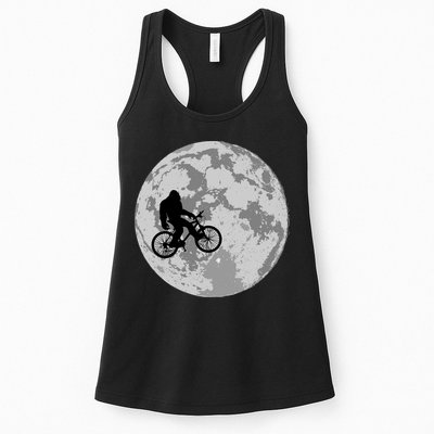 Bigfoot In The Moon Sasquatch Womens Tank Top