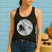 Bigfoot In The Moon Sasquatch Womens Tank Top