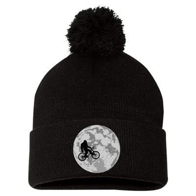 Bigfoot In The Moon Sasquatch Pom Pom 12in Knit Beanie