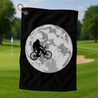 Bigfoot In The Moon Sasquatch Golf Towel