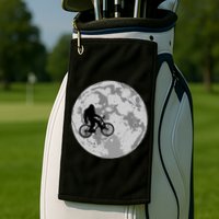 Bigfoot In The Moon Sasquatch Golf Towel