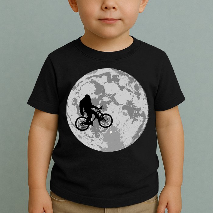 Bigfoot In The Moon Sasquatch Toddler T-Shirt