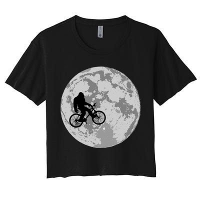 Bigfoot In The Moon Sasquatch Crop Top