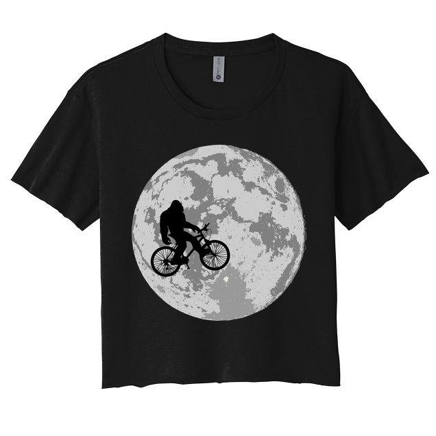 Bigfoot In The Moon Sasquatch Crop Top