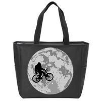 Bigfoot In The Moon Sasquatch Zip Tote Bag