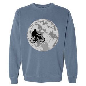 Bigfoot In The Moon Sasquatch Garment-Dyed Sweatshirt