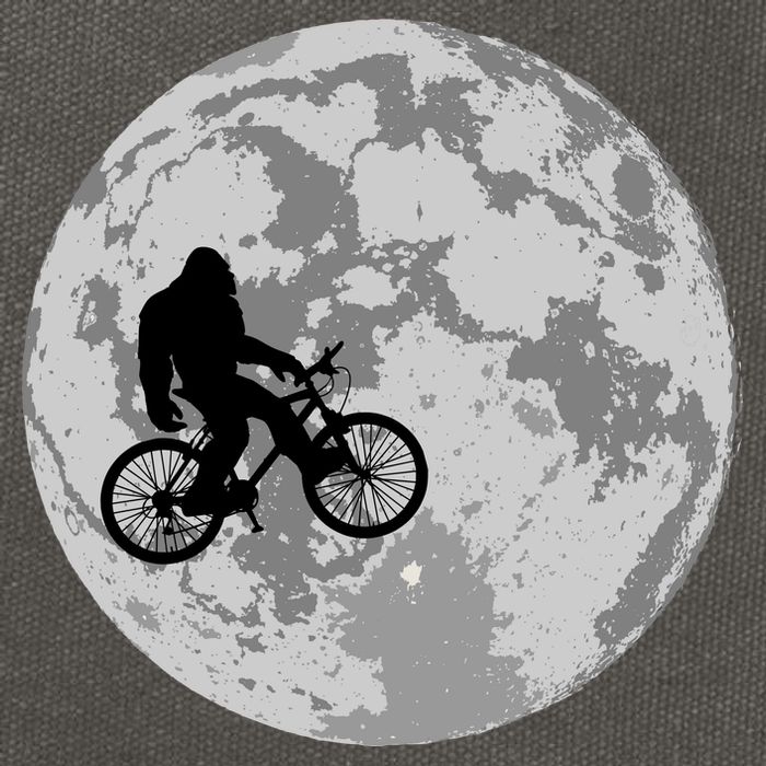 Bigfoot In The Moon Sasquatch Cotton Canvas Backpack