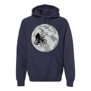 Bigfoot In The Moon Sasquatch Premium Hoodie