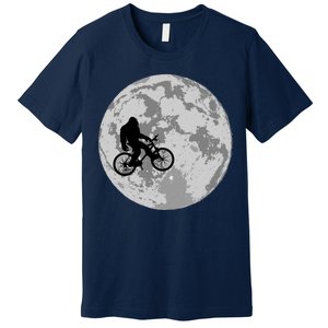 Bigfoot In The Moon Sasquatch Premium T-Shirt