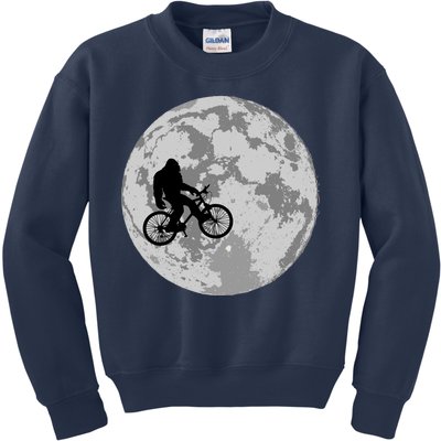 Bigfoot In The Moon Sasquatch Kids Sweatshirt