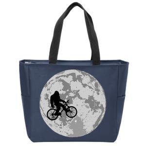 Bigfoot In The Moon Sasquatch Zip Tote Bag