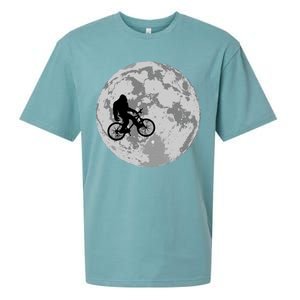 Bigfoot In The Moon Sasquatch Sueded Cloud Jersey T-Shirt